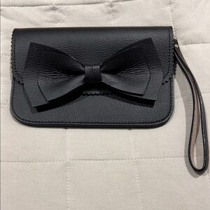 Elegant Black Kate Spade Bow Clutch
